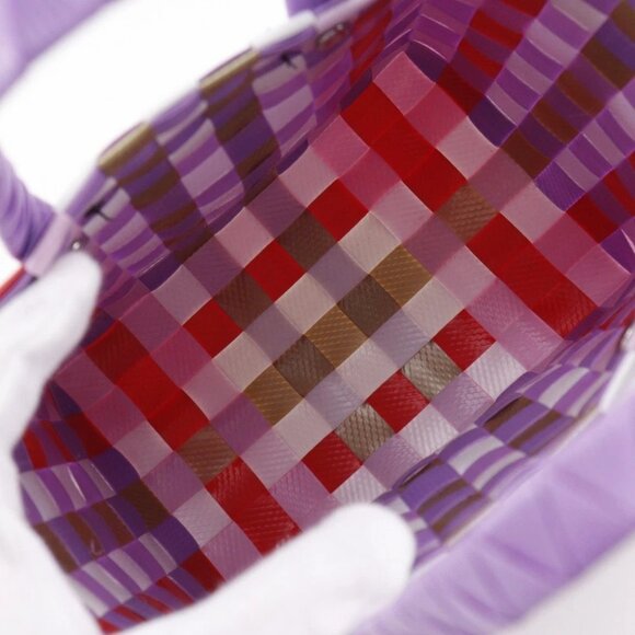 MARNI Flower cafe picnic bag Handbag Micro Basket purple polypropylene Women - Picture 6 of 8